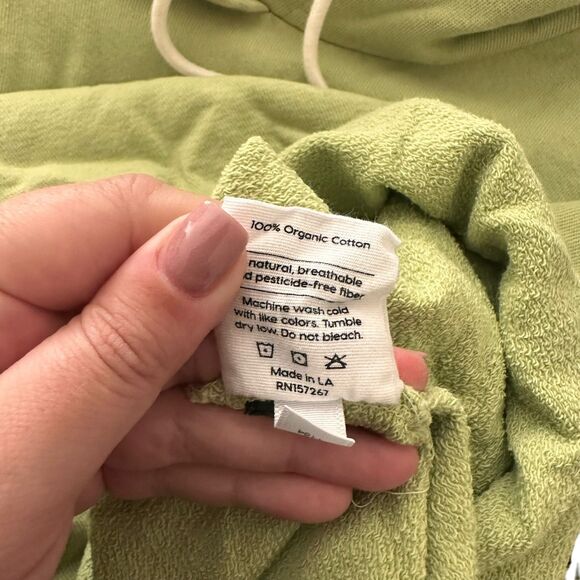 MATE THE LABEL Cropped‎ Organic Cotton Hooded Sweatshirt Small - Picture 5 of 5